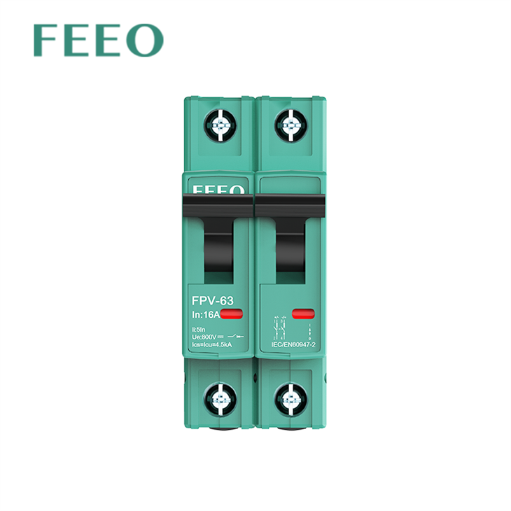 Pemutus Sirkuit FEEO PV DC Untuk Tata Surya 5KW 10KW MCB